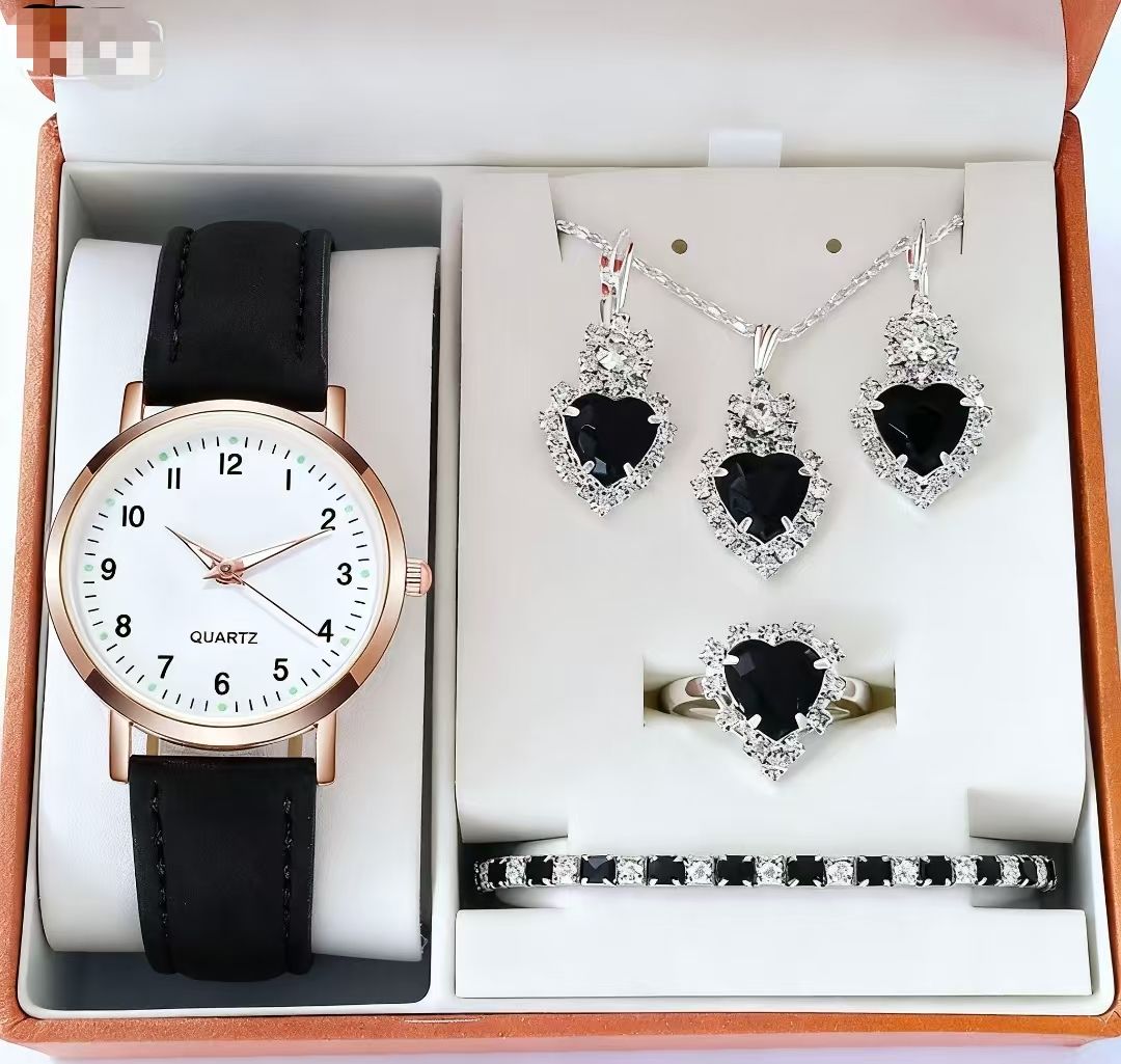 Local fast delivery Fashion Lady Watch Women Watches set Girl Lovers Wristwatch Luxury Stainless Steel Jewelry Gift