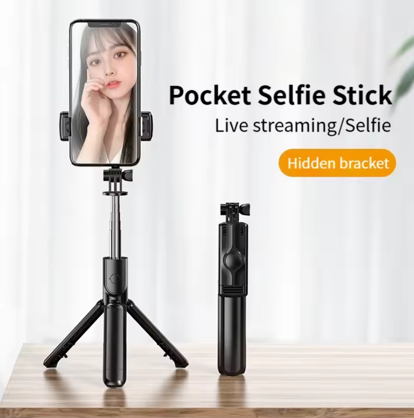 Local fast delivery Wireless Bluetooth Selfie Stick Tripod with Remote Extendable Tripod with LED Selfie Light Detachable for Ios Android Smartphone