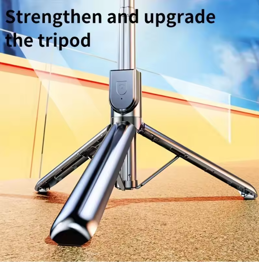 Local fast delivery Wireless Bluetooth Selfie Stick Tripod with Remote Extendable Tripod with LED Selfie Light Detachable for Ios Android Smartphone