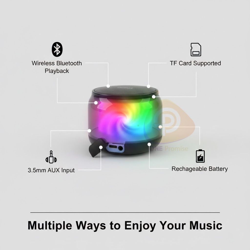 【NEW】Colorful LED Bluetooth speaker  Rhythm light Subwoofer Portable Surround Loudspeaker TF Card Sound Box