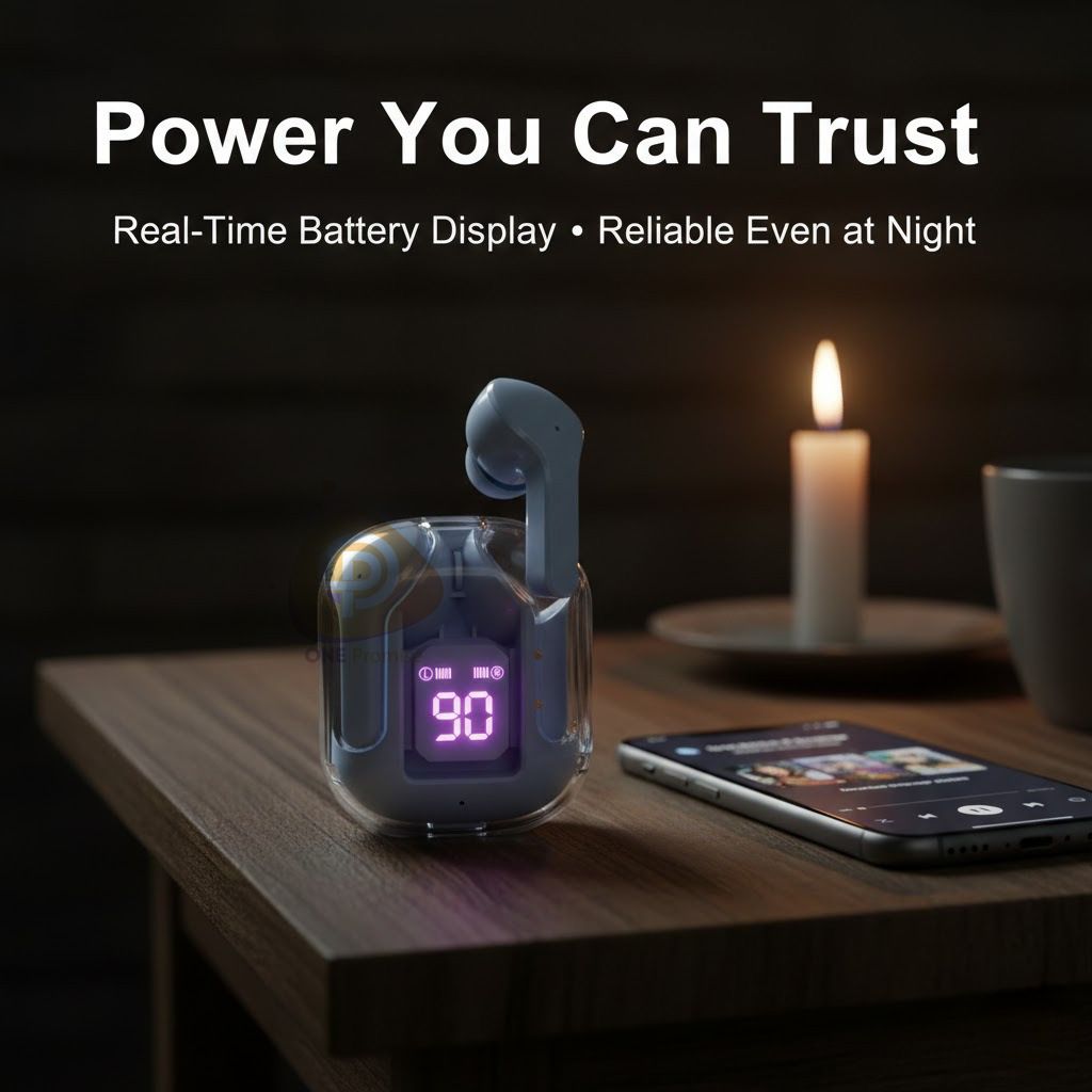 AIR Bluetooth Headphones: High-fidelity wireless Bluetooth headphones with extra-long battery life, ideal for sports.