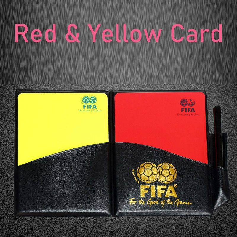FLFA Football Referee Red And Yellow Card For Football Game For Daily Pendant Fan Merchandise Commemorative