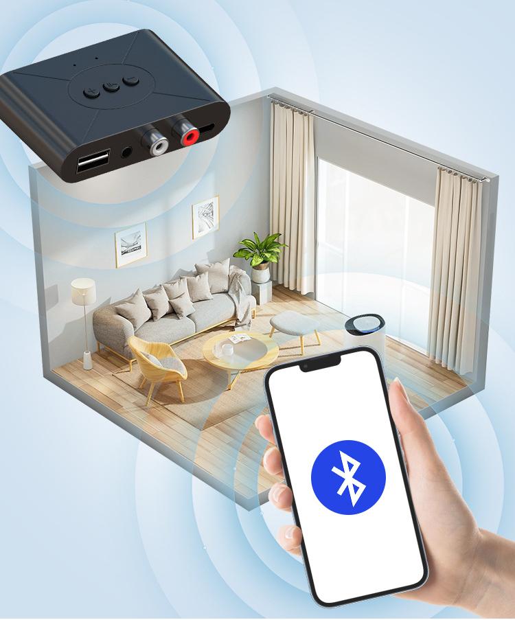 In-car NFC Bluetooth music receiver supports hands-free playback of music from USB flash drives