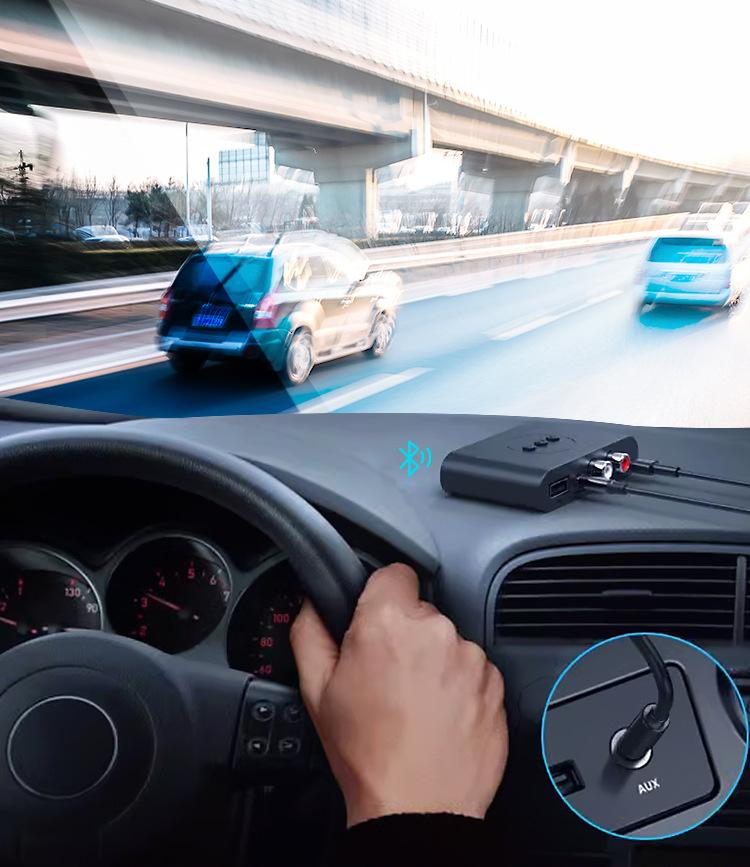 In-car NFC Bluetooth music receiver supports hands-free playback of music from USB flash drives