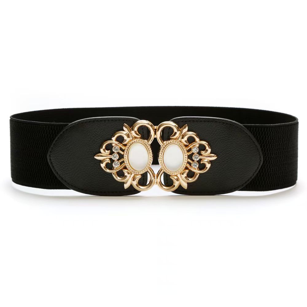 Women's Elastic Lady's Belf Women's Elastic Belt Fashion Elastic Wide Waist Seal New Casual Dress Versatile Decoration Trouser Belt