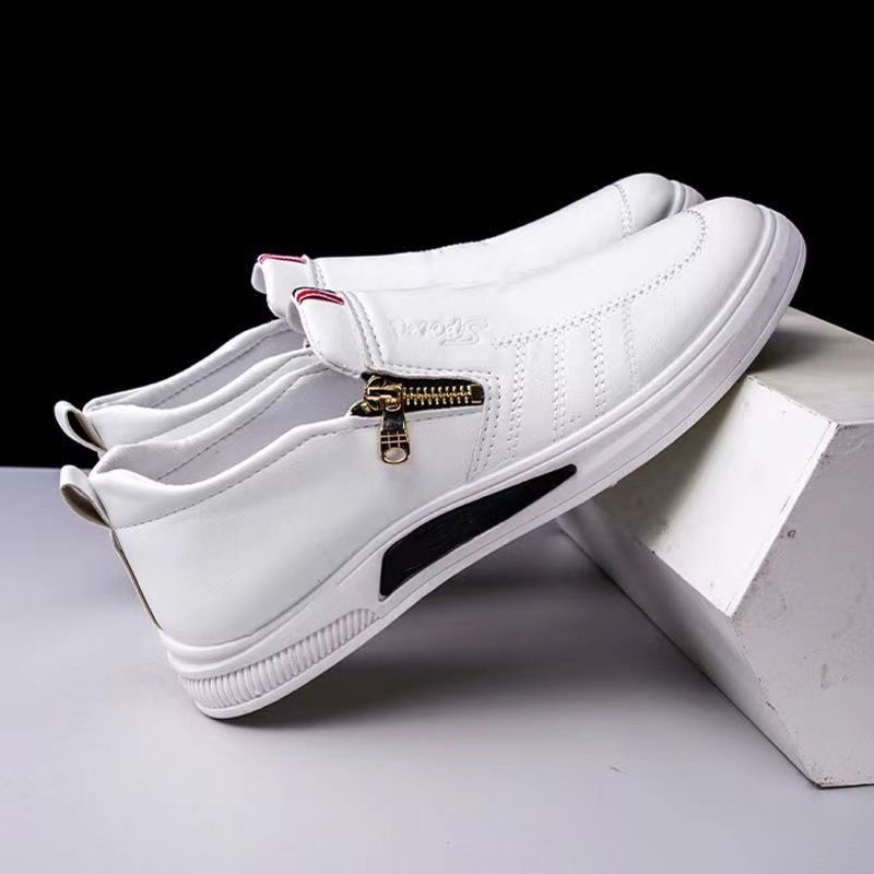 Men's Casual Shoes Men Breathable Fashion British  Non-slip Shoes Business bean PU Leathe Shoes Loafer