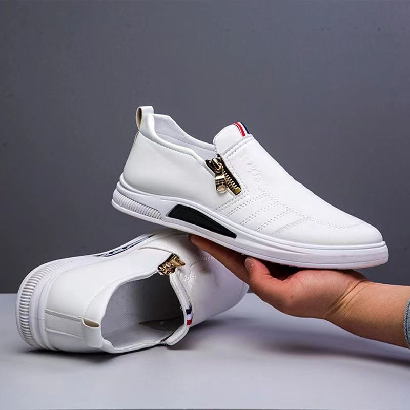 Men's Casual Shoes Men Breathable Fashion British  Non-slip Shoes Business bean PU Leathe Shoes Loafer