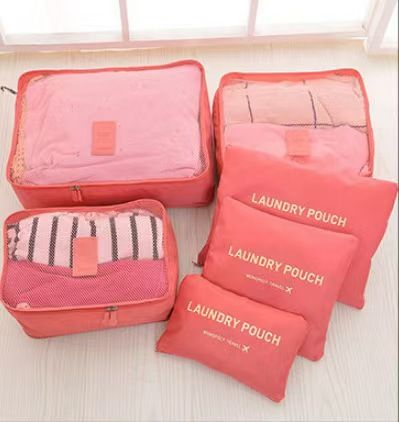 6 Pcs travel storage bags Suitcase Clothing and shoes packing bag Multi-functional travel bag