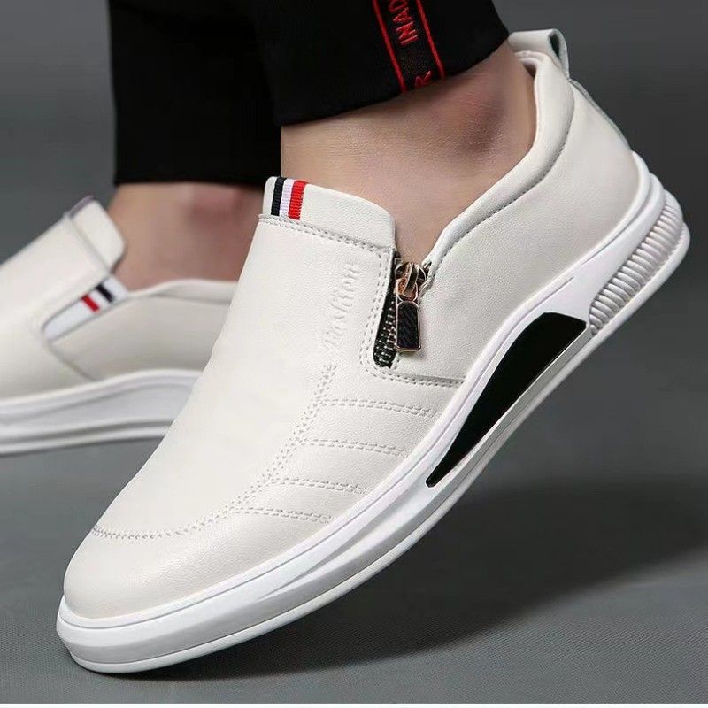Men's Casual Shoes Men Breathable Fashion British  Non-slip Shoes Business bean PU Leathe Shoes Loafer