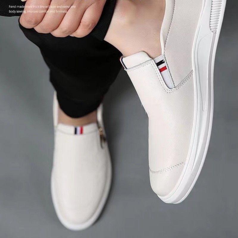 Men's Casual Shoes Men Breathable Fashion British  Non-slip Shoes Business bean PU Leathe Shoes Loafer