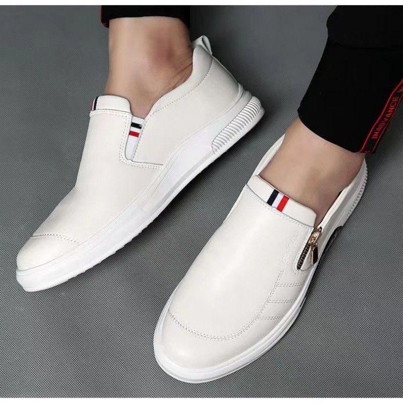 Men's Casual Shoes Men Breathable Fashion British  Non-slip Shoes Business bean PU Leathe Shoes Loafer