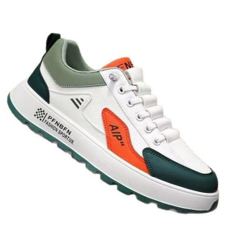 Men's Shoes  Skateboarding Summer Breathable Trend Versatile Casual Leather Surface Athletic Board Shoes For Teenagers Waterproof And Anti Slip Sports Trendy Shoes
