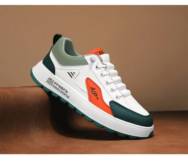 Men's Shoes  Skateboarding Summer Breathable Trend Versatile Casual Leather Surface Athletic Board Shoes For Teenagers Waterproof And Anti Slip Sports Trendy Shoes