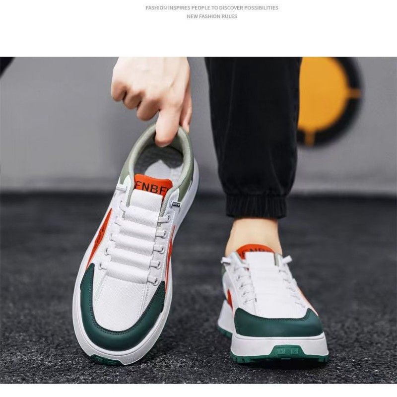 Men's Shoes  Skateboarding Summer Breathable Trend Versatile Casual Leather Surface Athletic Board Shoes For Teenagers Waterproof And Anti Slip Sports Trendy Shoes