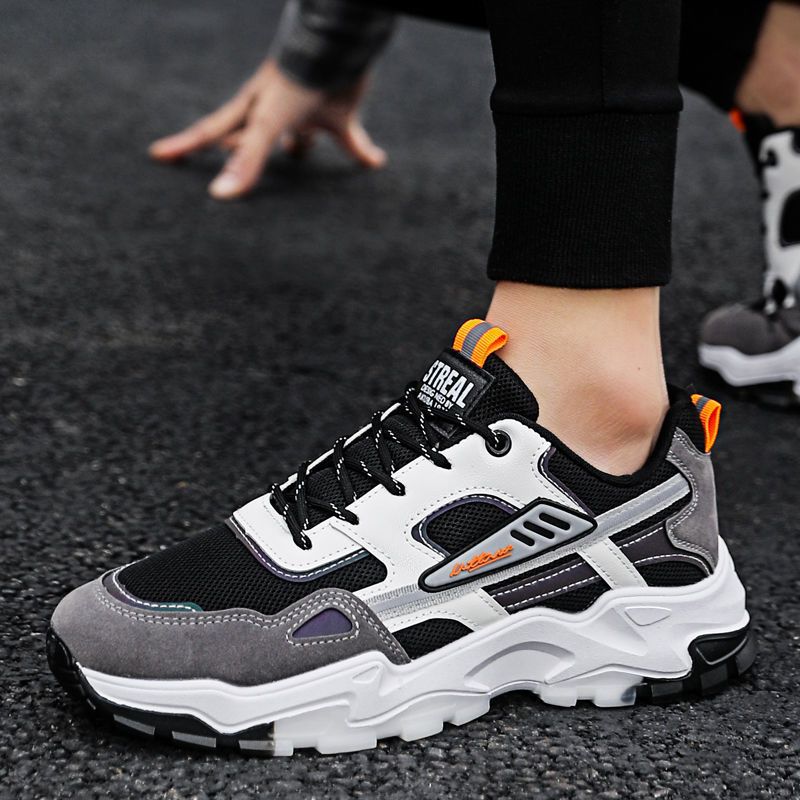 Men's Shoes Sneakers Man Breathable Mesh Running Shoes Trendy Casual Sports Student Travel Shoes