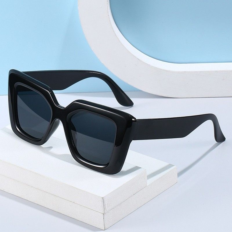 Fashion Sunglasses Lady Large-framed Minimalist Square Sunglasses UV400 Trendy Sunglasses Eyewear Accessories