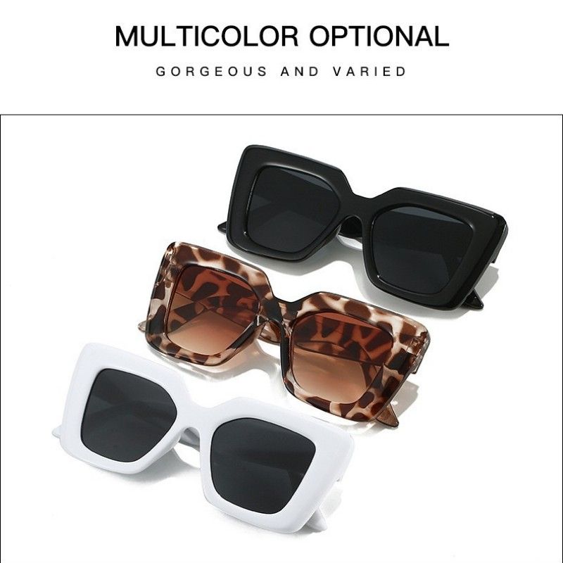 Fashion Sunglasses Lady Large-framed Minimalist Square Sunglasses UV400 Trendy Sunglasses Eyewear Accessories