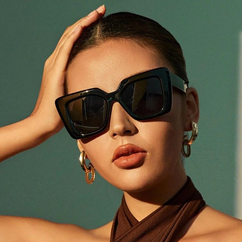 Fashion Sunglasses Lady Large-framed Minimalist Square Sunglasses UV400 Trendy Sunglasses Eyewear Accessories