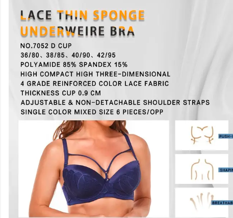 FANCY PADDED BRA WITH UNDEWIRE