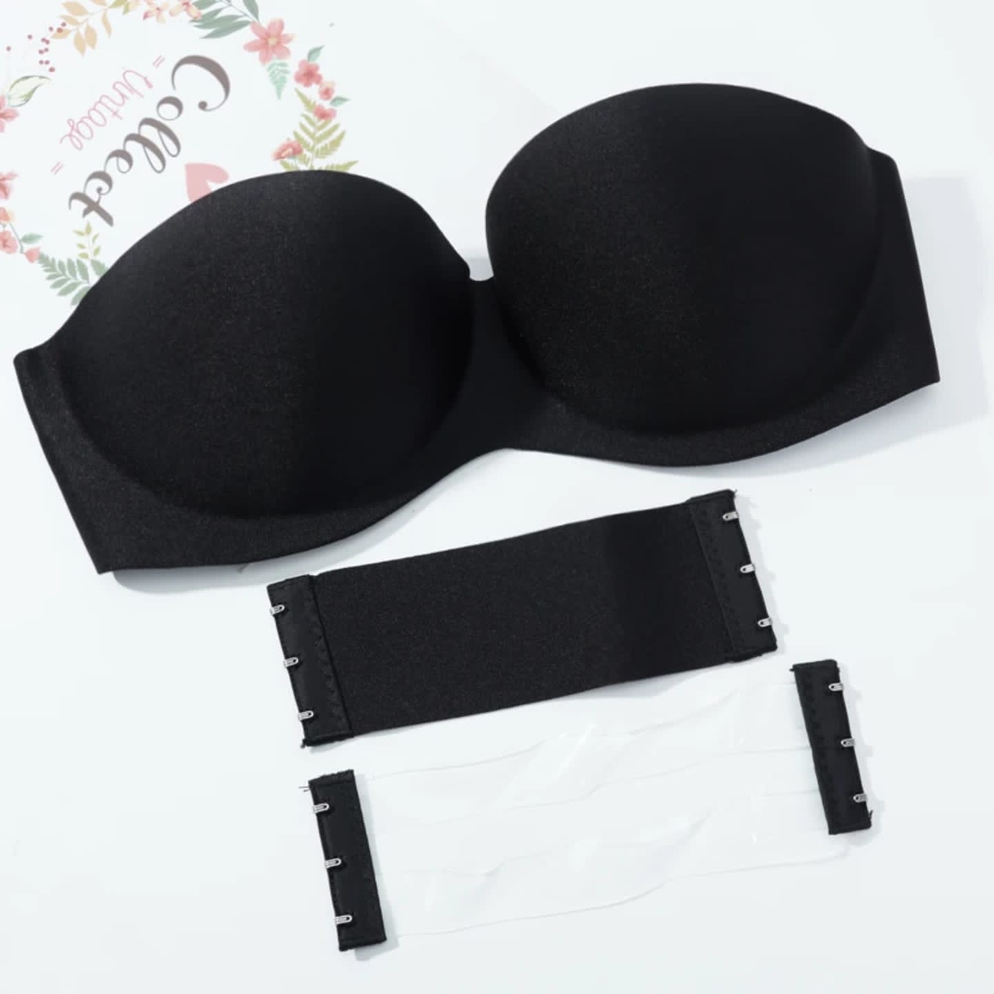 Backless Wire Free Women's Seamless Bandeau Invisible Bra Size Strapless Push up Bra for Women