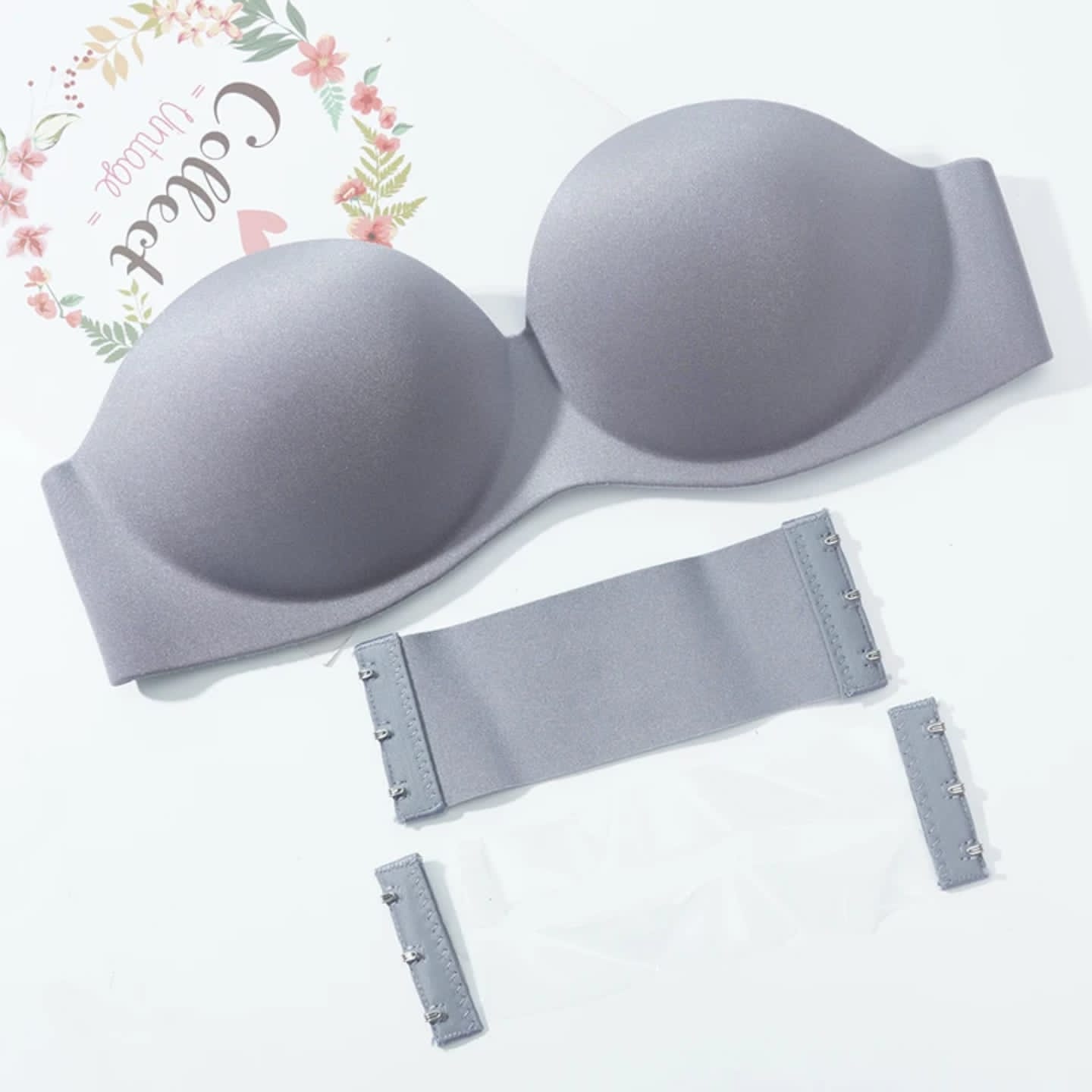 Backless Wire Free Women's Seamless Bandeau Invisible Bra Size Strapless Push up Bra for Women