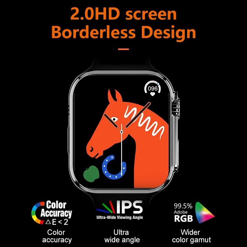 7 In 1 Watch Straps New Smartwatch 2.2HD Amoled Circular Screen ECG Monitoring Reloj inteligente with Protective Case