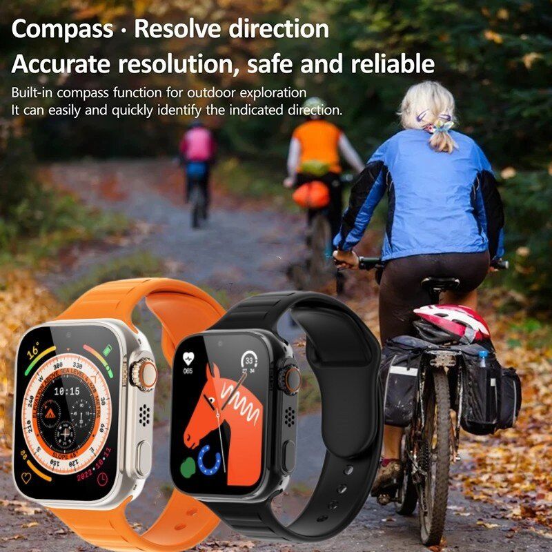 7 In 1 Watch Straps New Smartwatch 2.2HD Amoled Circular Screen ECG Monitoring Reloj inteligente with Protective Case
