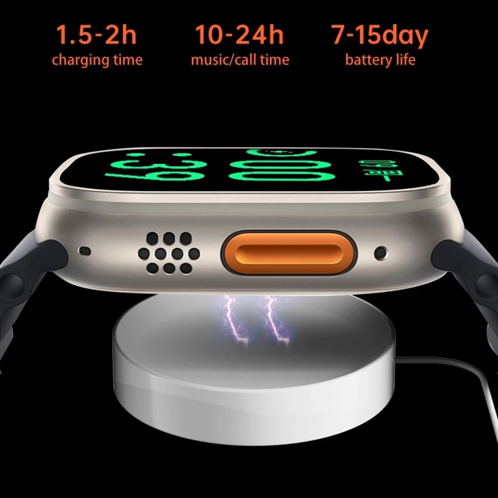 7 In 1 Watch Straps New Smartwatch 2.2HD Amoled Circular Screen ECG Monitoring Reloj inteligente with Protective Case