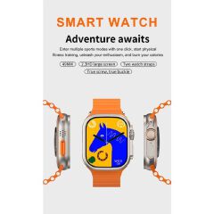I20 Ultra Max Smart Watch Ultra 10 In 1 Waterproof 7 Straps + Protective Case + Earphones Men Women 49MM Bluetooth Call Heart Rate Wireless Charging Fitness Bracelet Smartwatch Set