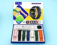 ZT-Max60 Smart watch Ultra 7 in1 Waterproof 7 Straps Men Women 49MM Bluetooth Call Heart rate Wireless Charging Fitness Bracelet Smartwatch set True screw, true buckle