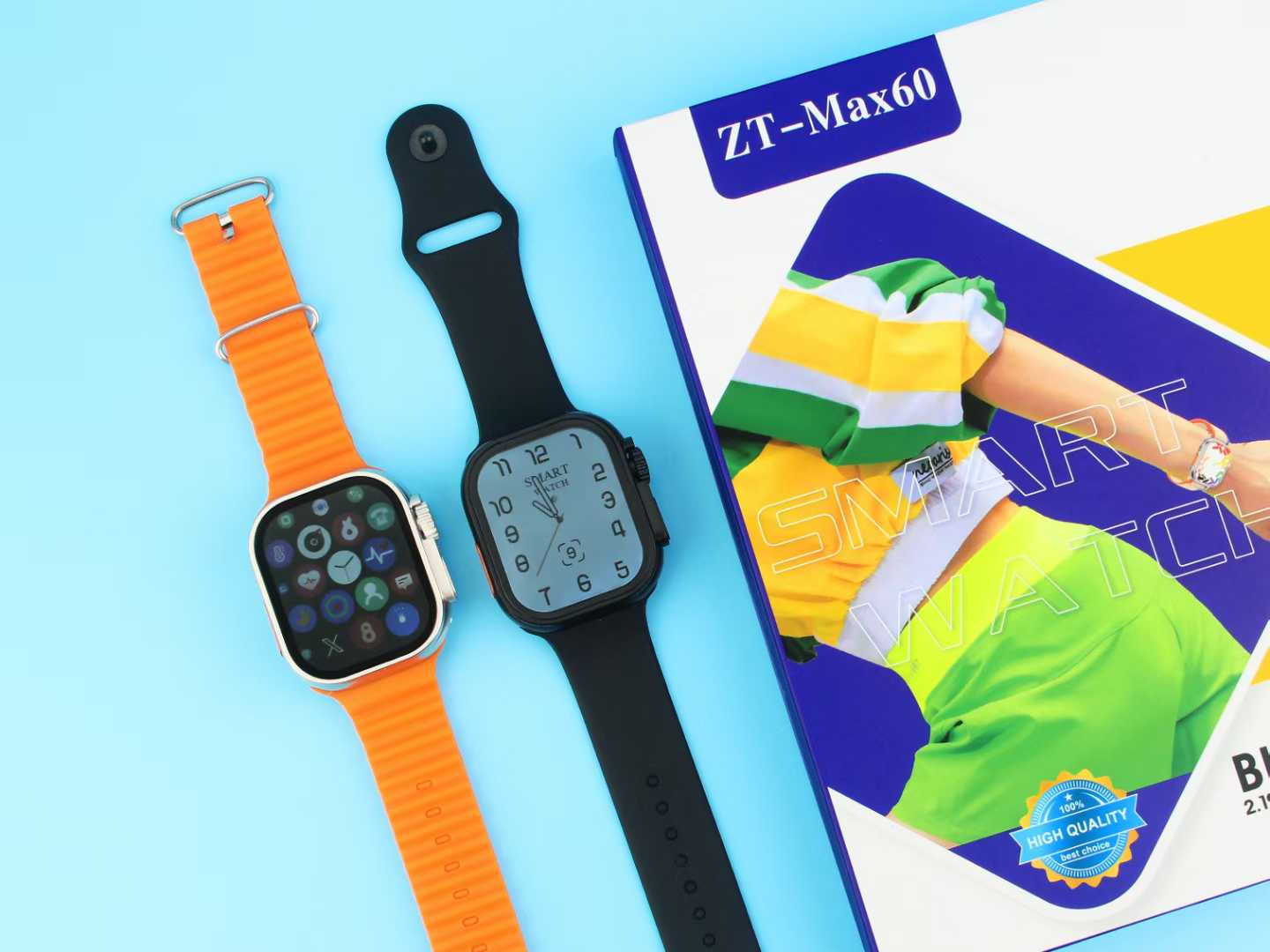 ZT-Max60 Smart watch Ultra 7 in1 Waterproof 7 Straps Men Women 49MM Bluetooth Call Heart rate Wireless Charging Fitness Bracelet Smartwatch set True screw, true buckle