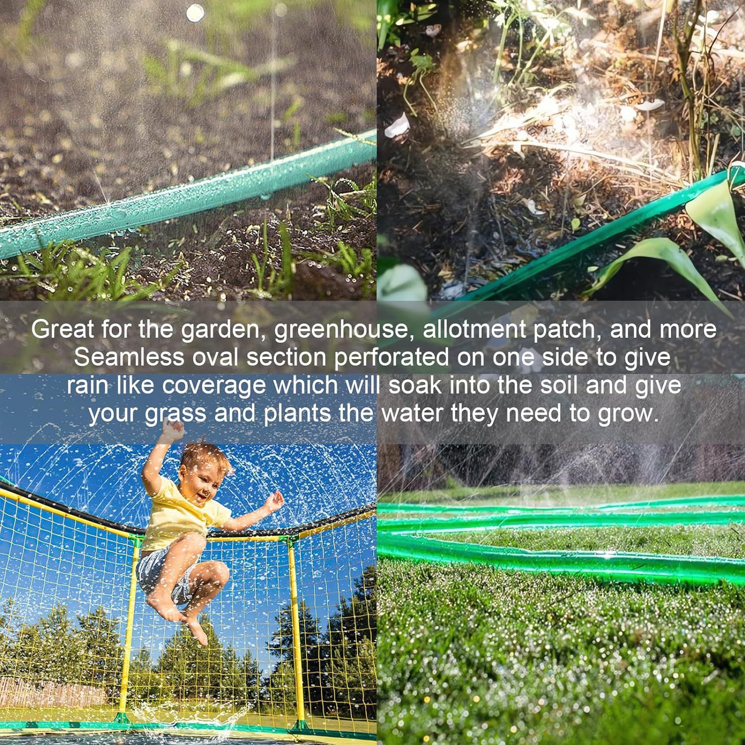 Soaker Hose 15m Flat Flexible Garden Lawn Sprinkler Water Drip Irrigation Tubing