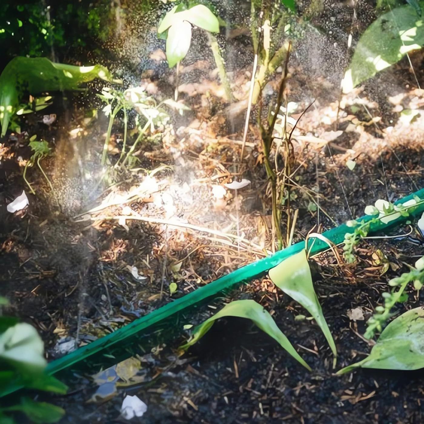 Soaker Hose 15m Flat Flexible Garden Lawn Sprinkler Water Drip Irrigation Tubing