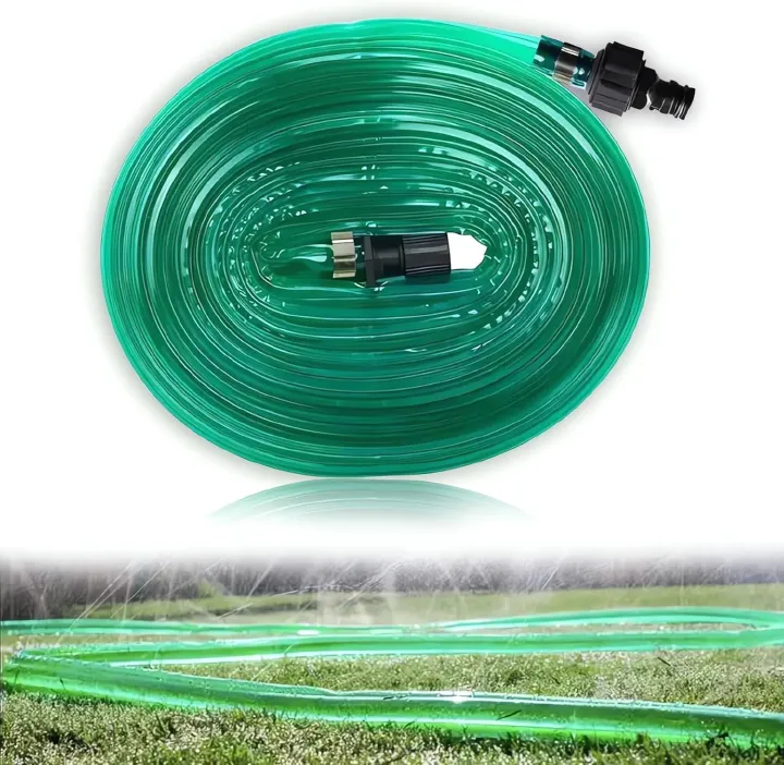 Soaker Hose 15m Flat Flexible Garden Lawn Sprinkler Water Drip Irrigation Tubing