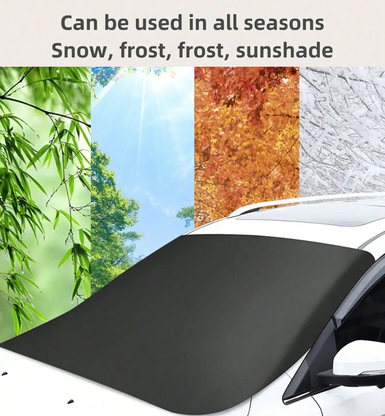 210X120CM Automobile Magnetic Sunshade Cover Car Windshield Snow Sun Shade Waterproof Protector Cover Car Front Windscreen Cover