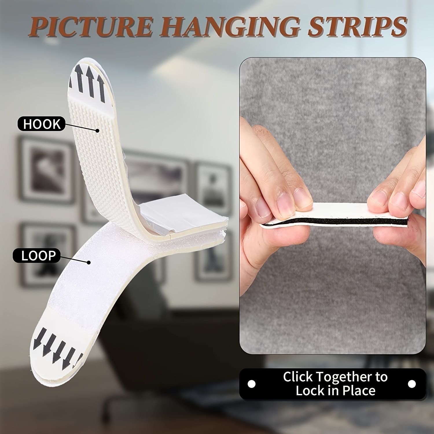 12 group S/M/L White Tape Damage-Free Picture&Frame Hanging Strips Wall Sticker Hook Value Pack Picture Hanging Strips