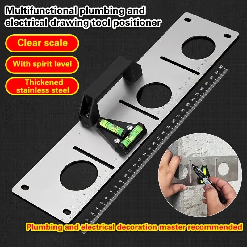 1Pc Stainless Steel 86 Type Thickened Switch Box Hydroelectric Base Box Locator Template Proofing Measuring Tool