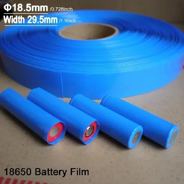 40pcs 18650 Wrap PVC Heat Shrink Tube Precut Width 29.5mm x 72mm Insulated Film Protect Case Pack Sleeving