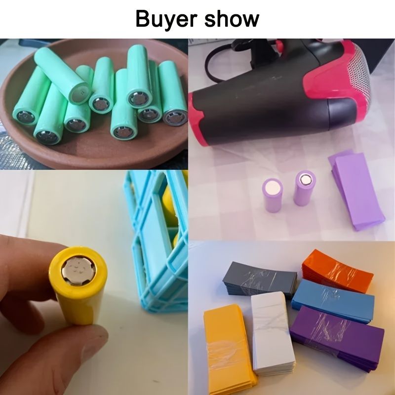 40pcs 18650 Wrap PVC Heat Shrink Tube Precut Width 29.5mm x 72mm Insulated Film Protect Case Pack Sleeving