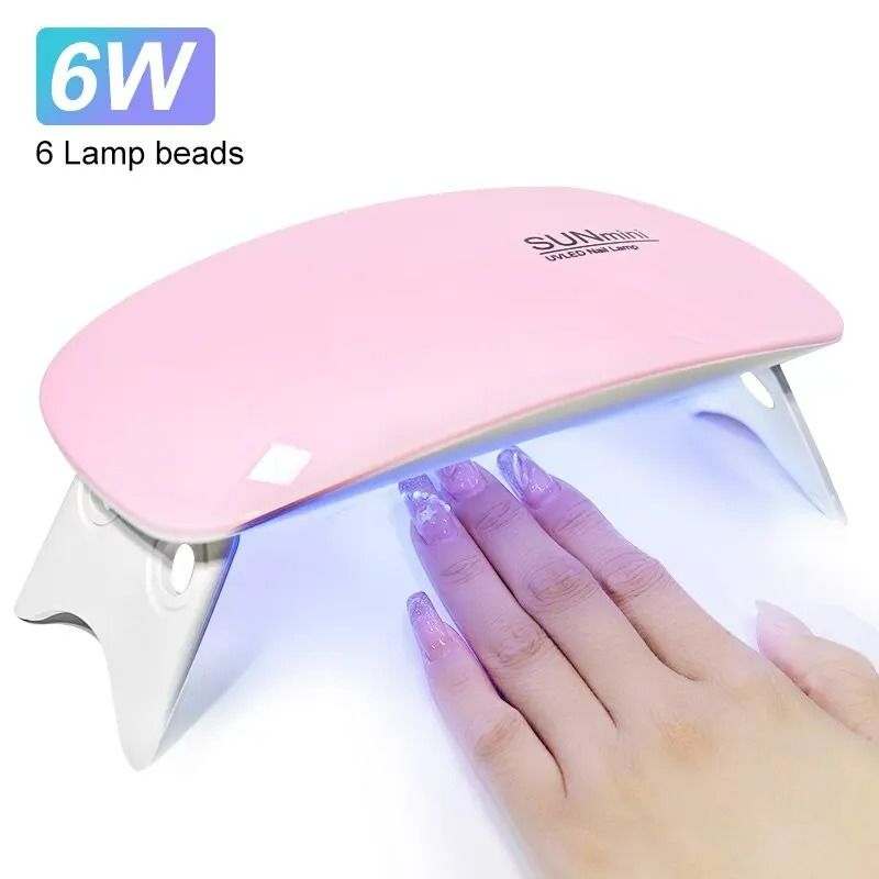 8Pcs Nail Extension Professional Full Poly UV Gel Manicure Kit  6W Nail Lamp Nail Plate
