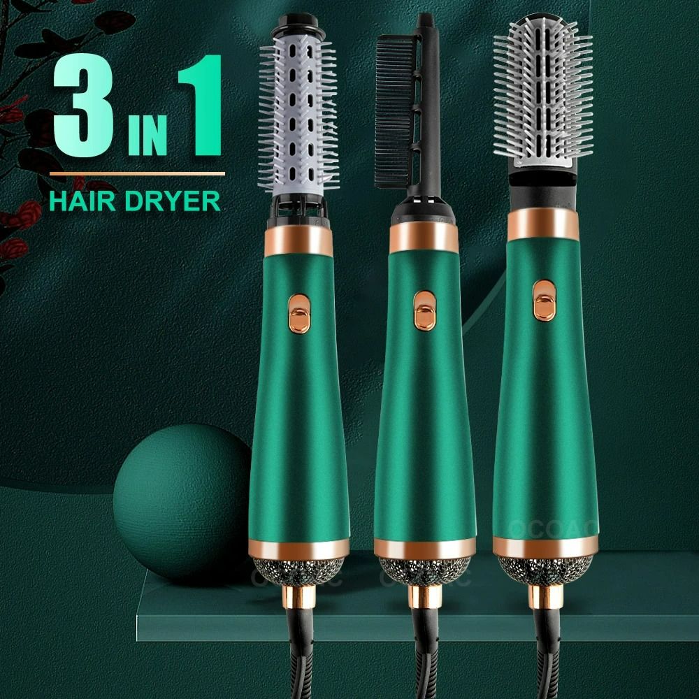 3 in 1 Hair Dryer Comb One Step Hot Air Brush Negative Ion Hair Straightener Heating Comb Curler Hairdryer Hair Styler Tool