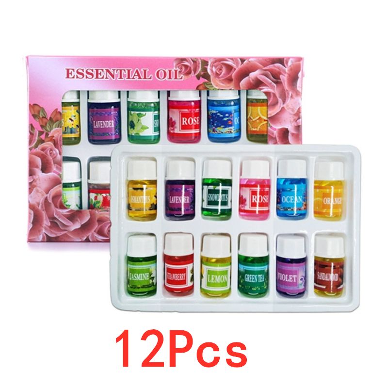 6pcs/12pcs 3ML Pure Herbal Essential Oils for Humidificadores Difusores Aromaterapia Home Office Aromatherapy Relax Fragrances