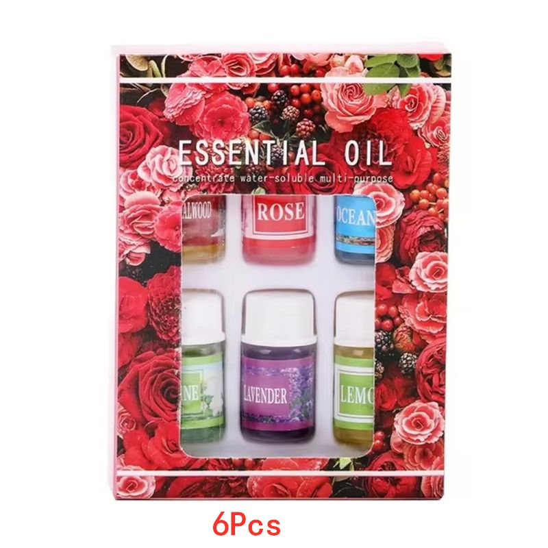 6pcs/12pcs 3ML Pure Herbal Essential Oils for Humidificadores Difusores Aromaterapia Home Office Aromatherapy Relax Fragrances