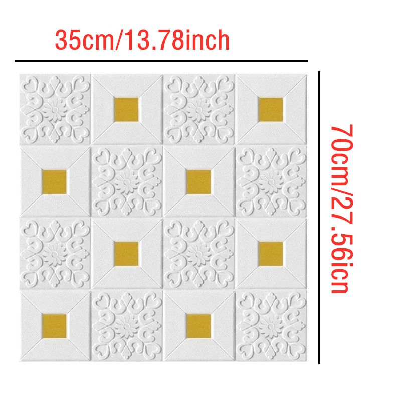 5Pcs/set 3D Stereo Foam Wall Stickers Roof Self Adhesive Wallpaper Panel Home Decor Living Room Children Kids Bedroom Decorative