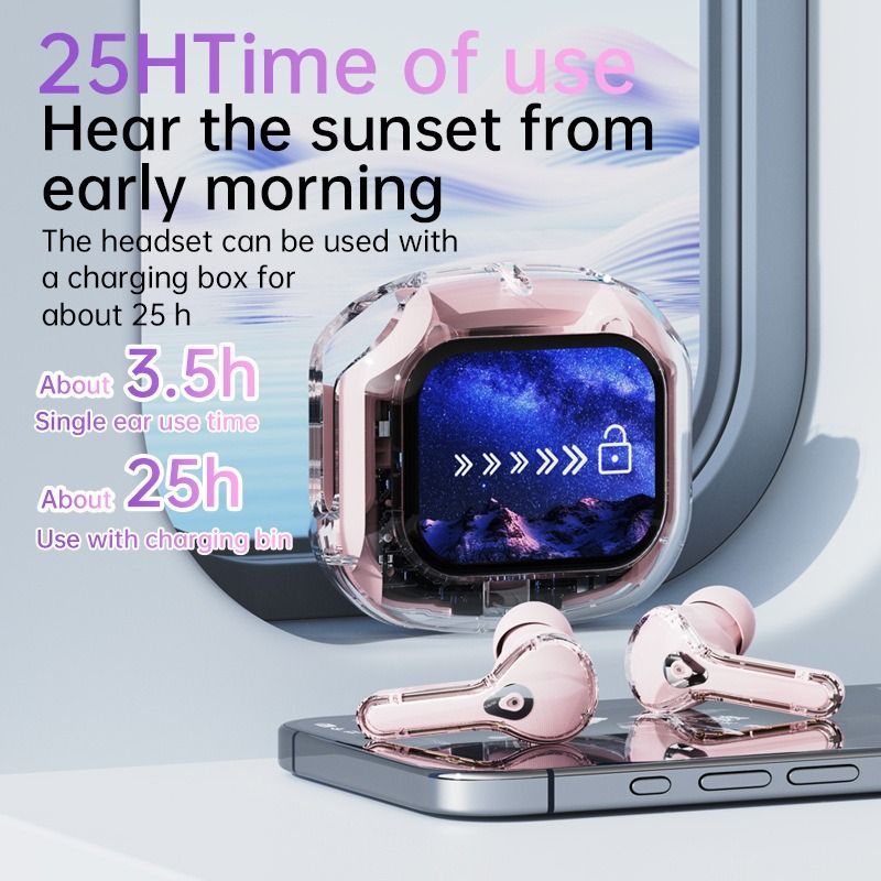 Air Max Q20 Wireless Bluetooth earphones LED Touch Screen Earpods Touch Screen ANC Noise Reduction  Earbuds Long Standby