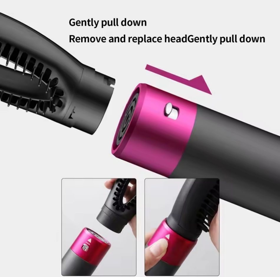 6 in 1 Hot Comb Multi Hair Styler With Curling Iron Hair Straightener With Hair Brush For Hair Dryer