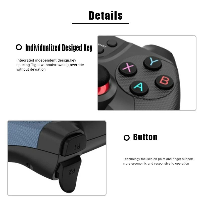 2Pcs Wireless Gamepad Gaming Control Video Game Pad Bluetooth Controller For Mobile Android Phone PC TV Box Joystick Gamer Cellphone