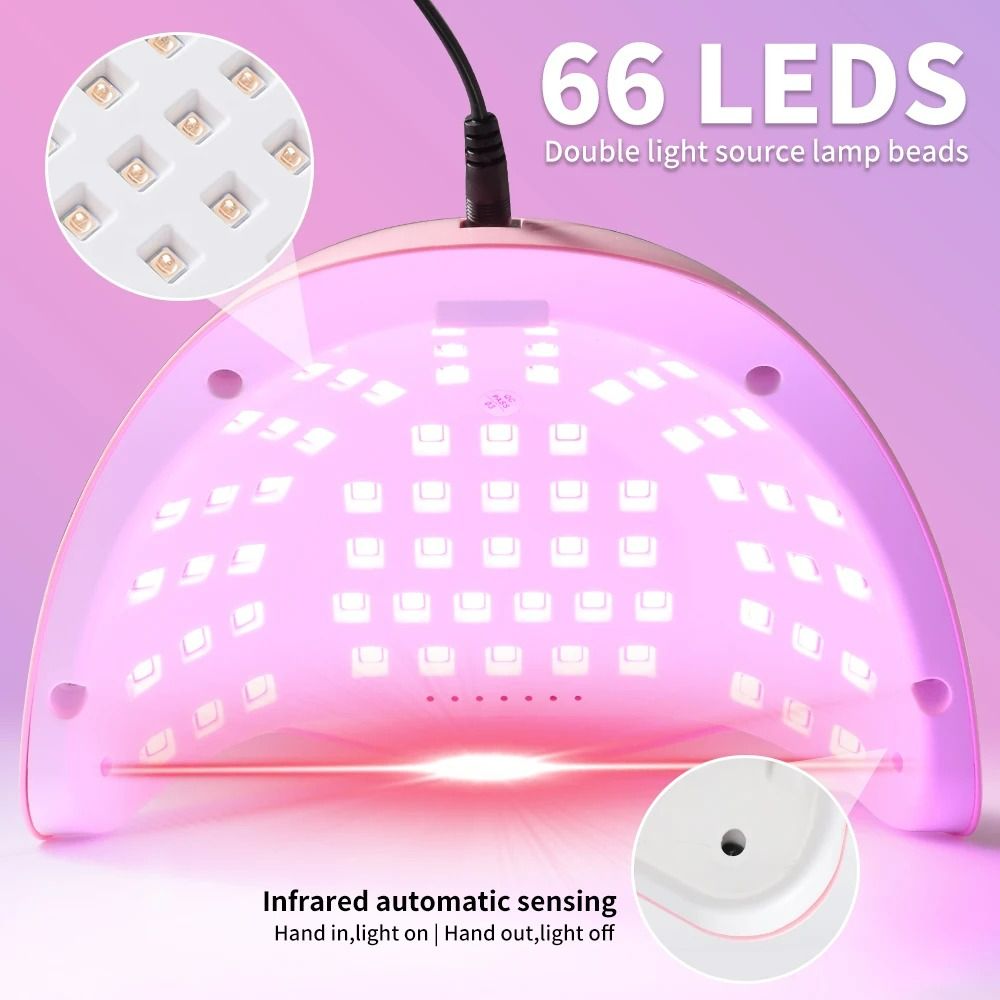 280W 66 LED Nail Art Lamp SUN X15 MAX  Professional Gel Polish Dryer With 4 Timer Auto Sensors For Nail Salon Tools