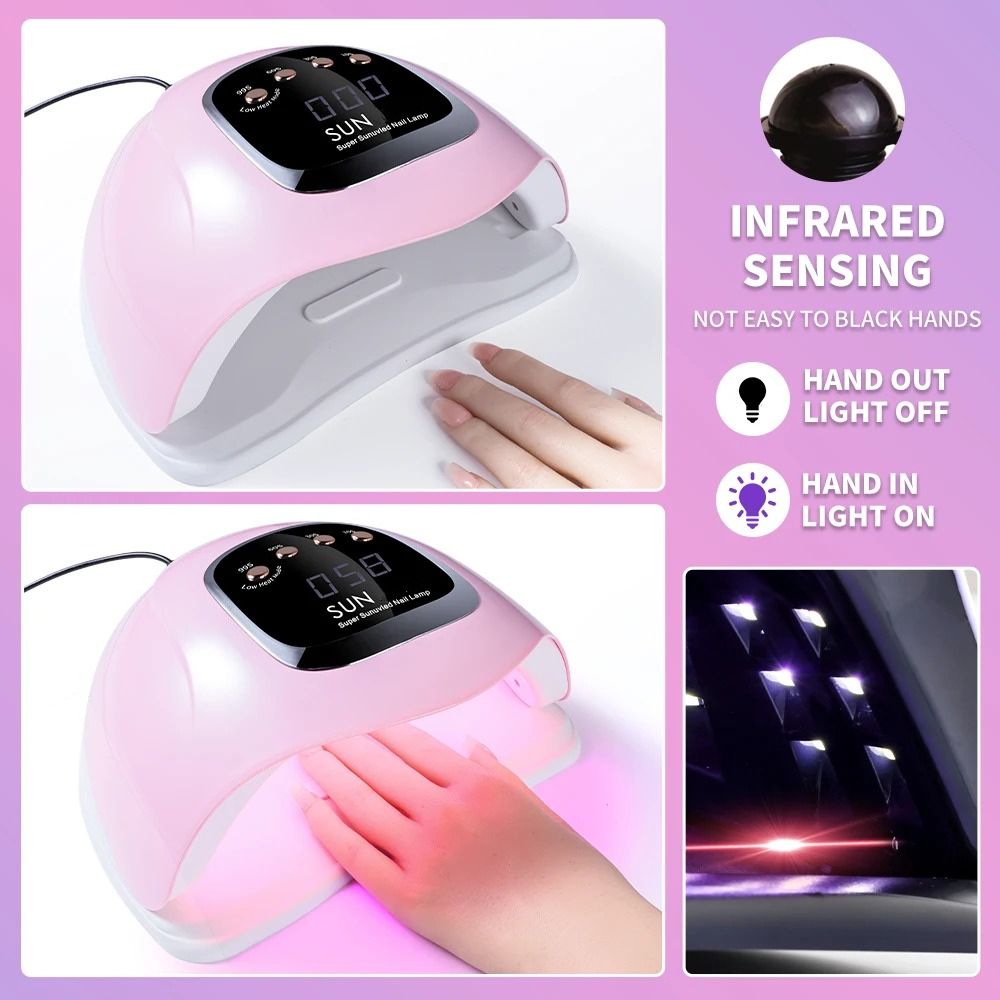 280W 66 LED Nail Art Lamp SUN X15 MAX  Professional Gel Polish Dryer With 4 Timer Auto Sensors For Nail Salon Tools