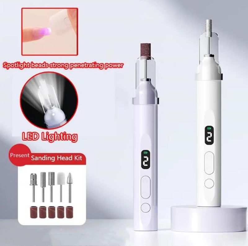 2in1 Electric Nail Drill with UV Lamp Rechargeable Manicure Pedicure Set For UV GEL Fast Curing